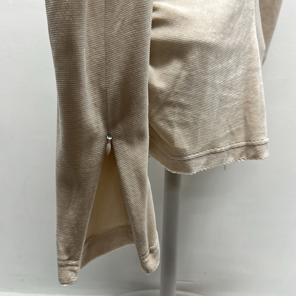 ALC Joss Top Blouse Mock Neck Long Sleeve Velvet Velour Ivory Cream Size 10 - Picture 6 of 10